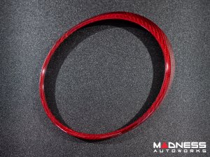 Jaguar F-TYPE Interior Trim - Carbon Fiber - Instrument Cluster Trim Rings - Red Candy